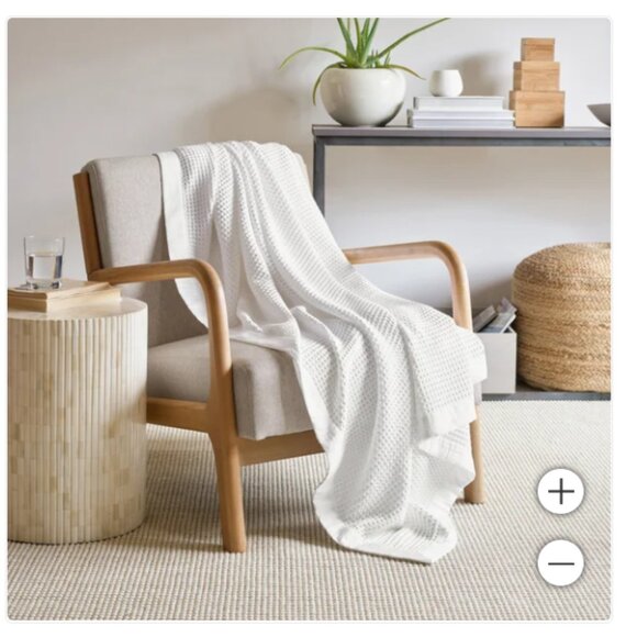 Jennifer Adams Cotton Waffle Throw - Picture 1 of 4